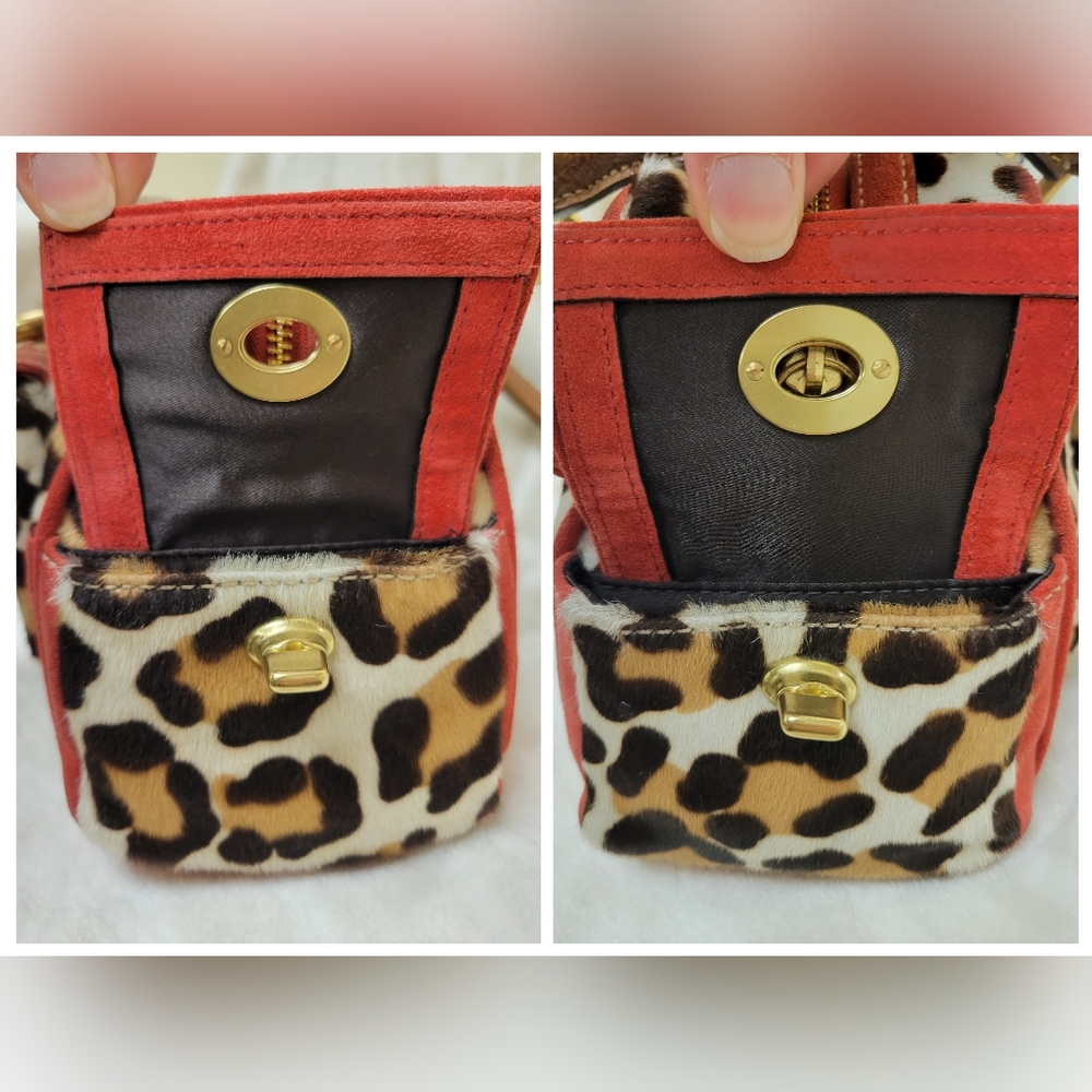 COACH LIMITED EDITION OCELOT PONY HAIR SATCHEL 8A34 - Picture 10 of 16